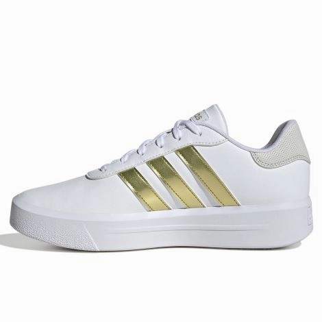 Adidas Shoes Like Sambas Adidas Women's "Court Platform" Sneakers - White/Gold