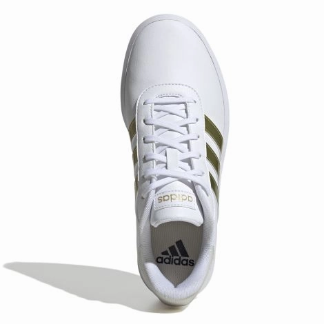 Dragonball Z Shoes Adidas Adidas Women's "Court Platform" Sneakers - White/Gold