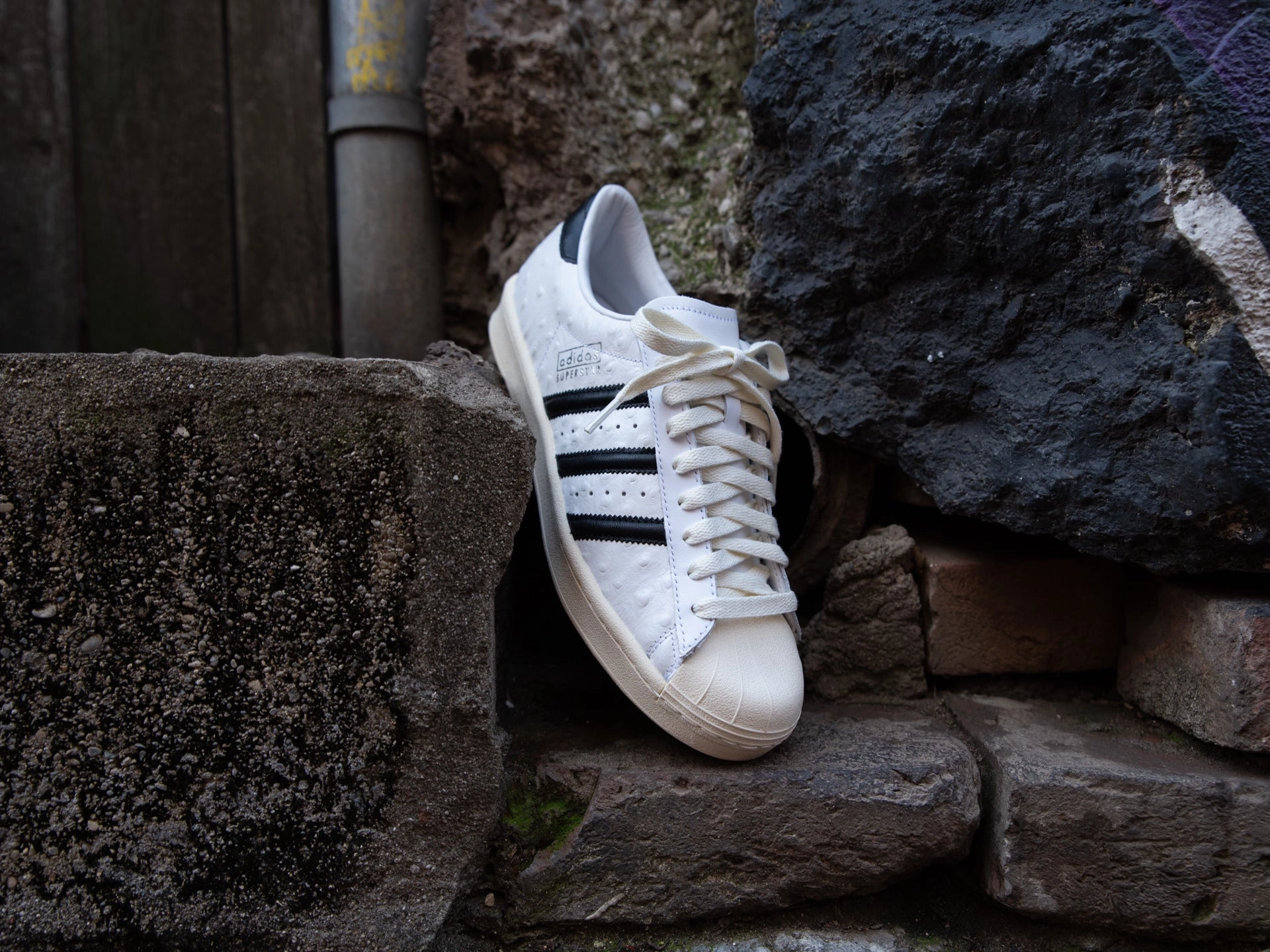 Mercedes Adidas Shoes Adidas Women's Superstar Vintage 'White/Black'