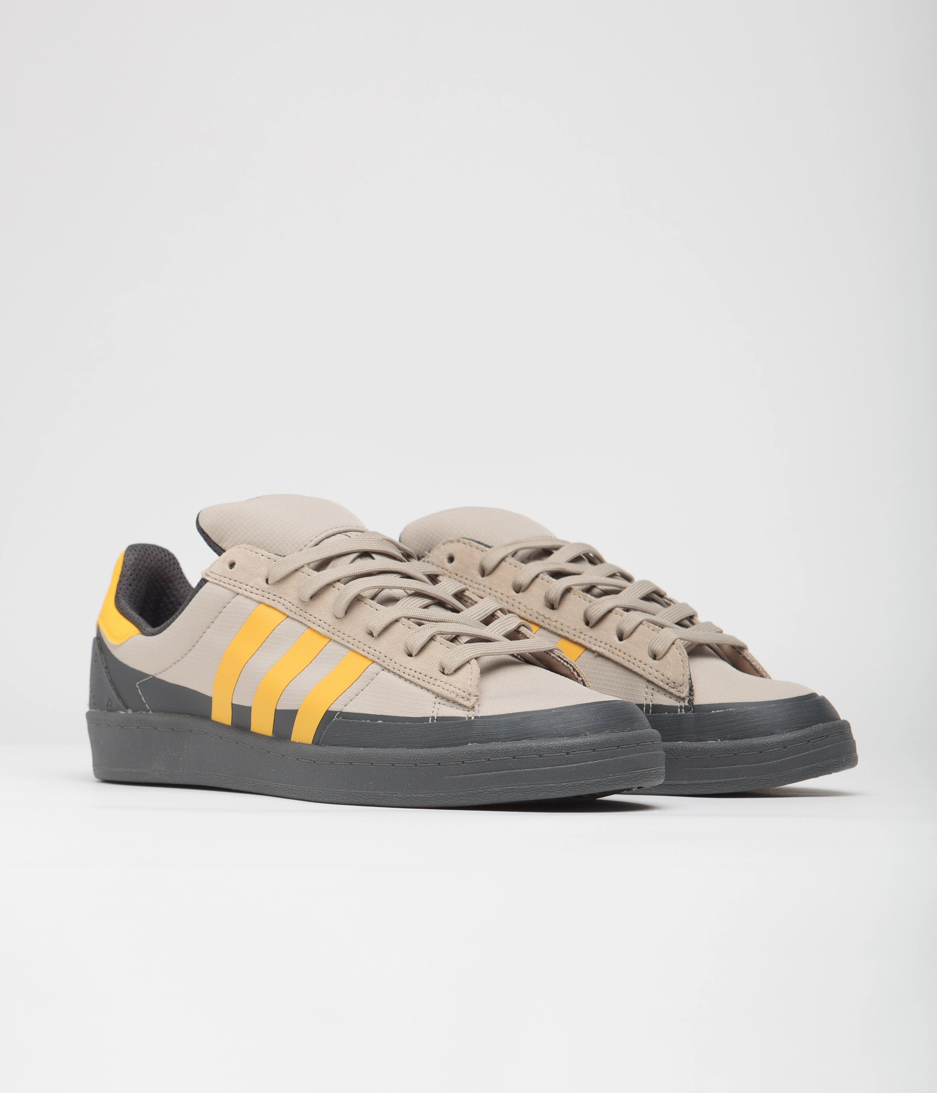 Adidas By Stella Mccartney Court Boost Shoes Adidas x Pop Trading Company Campus ADV Shoes - Grey Six / Active Gold / Clay Brown