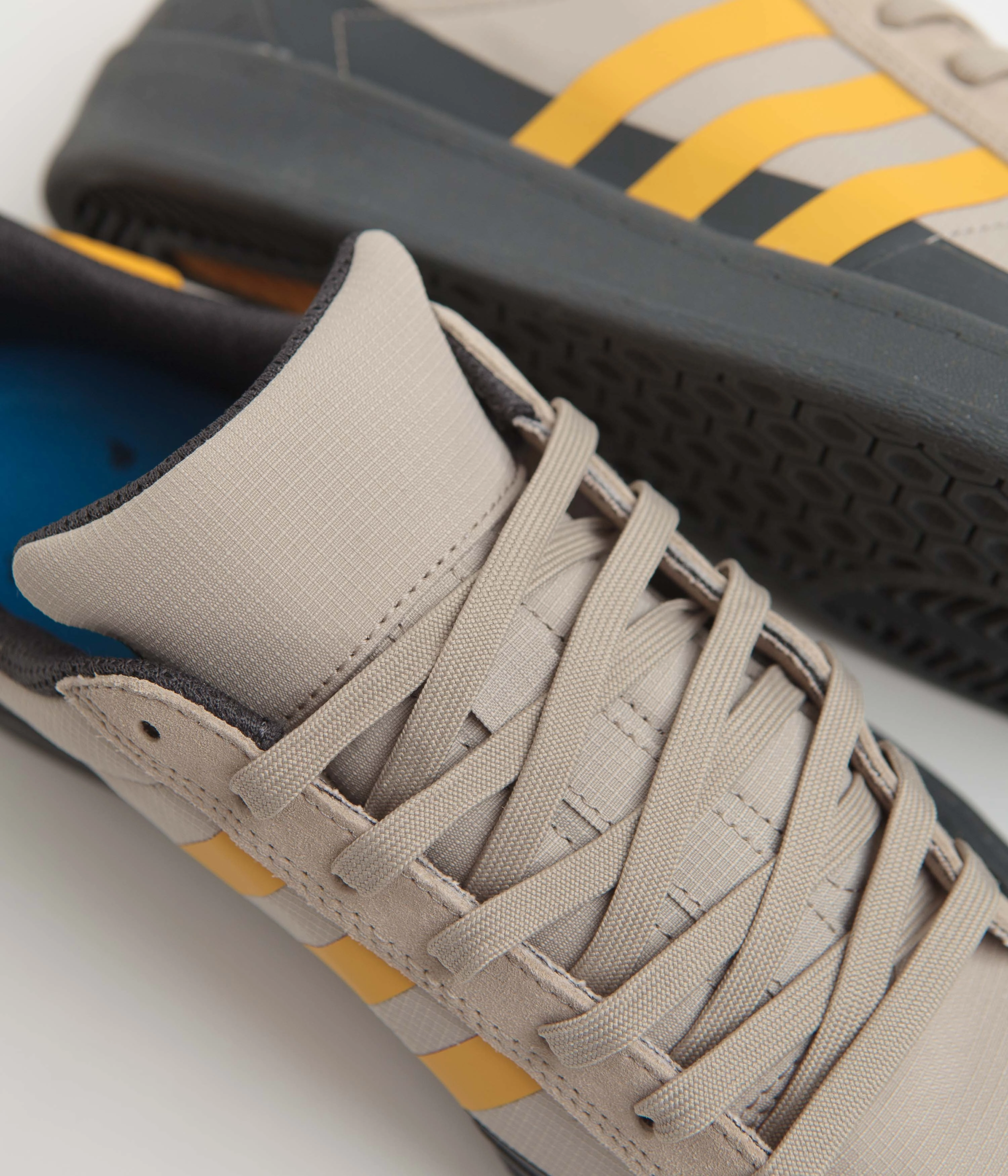 Adidas x Pop Trading Company Campus ADV Shoes - Grey Six / Active Gold / Clay Brown Adidas Shoes 420