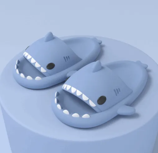 Slide Sandals Adult's Slippers Indoor Outdoor Funny Shark Cartoon
