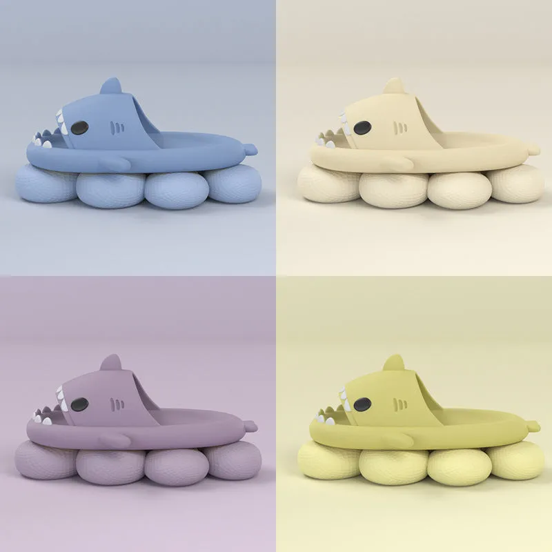 Adult's Slippers Indoor Outdoor Funny Shark Cartoon Floor Cleaning Slippers