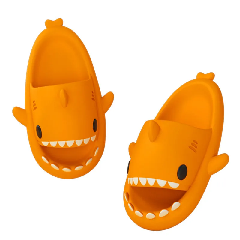 Adjustable Slides Adult's Slippers Indoor Outdoor Funny Shark Cartoon