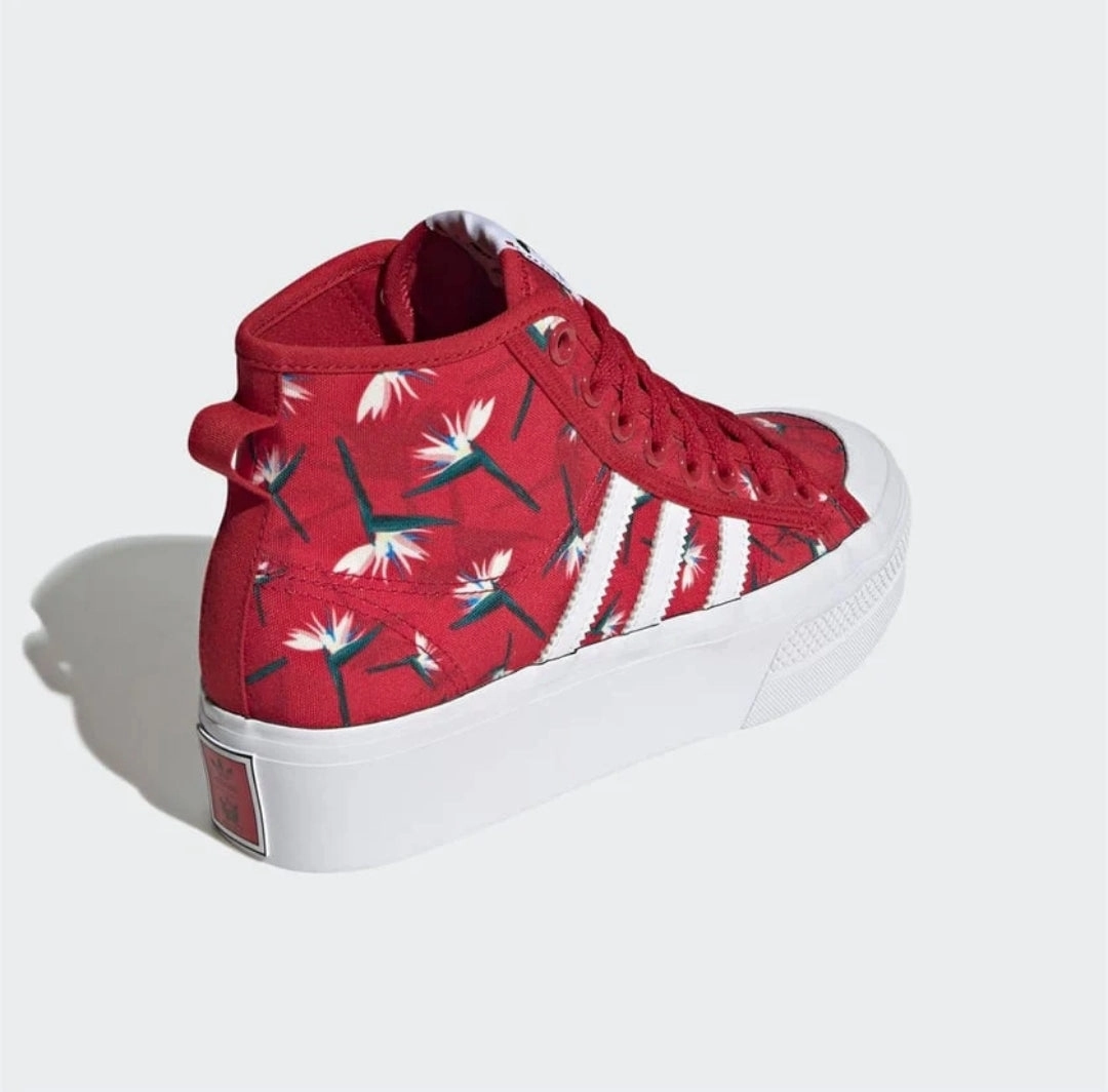 Adidas Nizza Platform Mid GY9561 Shoes Tm W Red/White (US-6) Adidas Volleyball Shoes Crazyflight