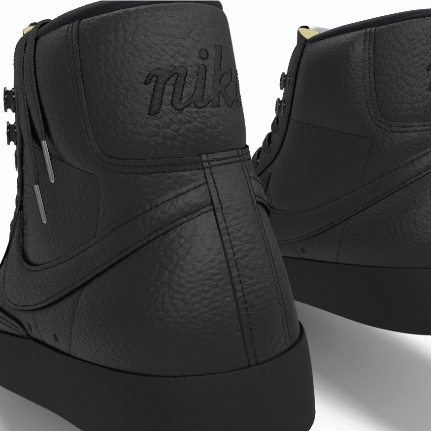 Asics Vball Shoes $195 NIB NEW Mens NIKE Blazer Mid 77 Custom Triple Black Premium Leather Shoes