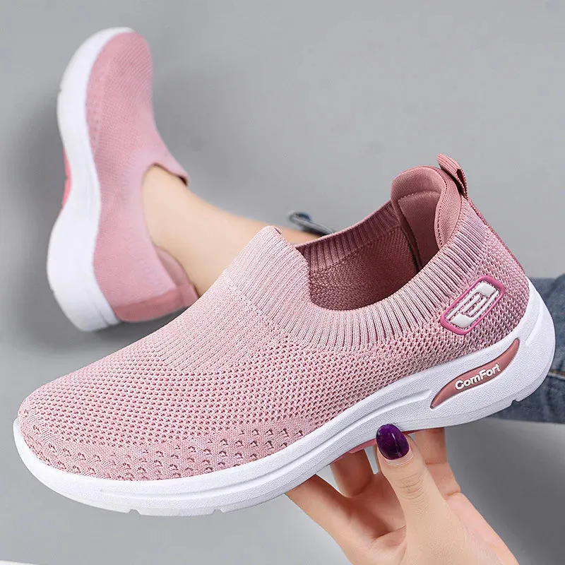 Tennis Shoes Running Shoes Difference AeroComfort Slip-On Walking Shoes Women