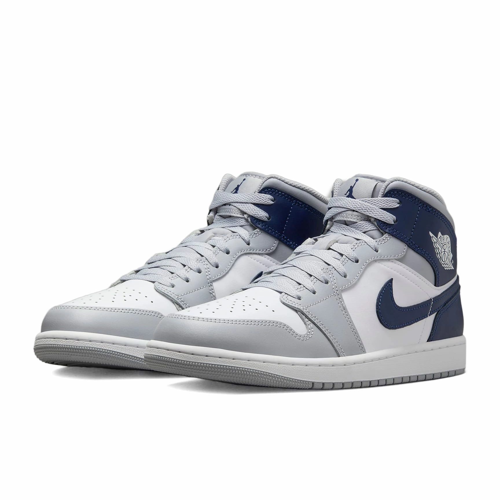 AIR JORDAN 1 MID   1 MID "WHITE/MIDNIGHT NAVY-WOLF GREY" DQ8426-104 Asics Tennis Shoes Size Guide