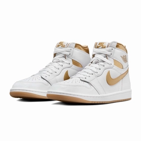 AIR JORDAN 1 RETRO  1  HIGH OG WMNS "White and Gold"FD2596-107 Boxing Asics Shoes