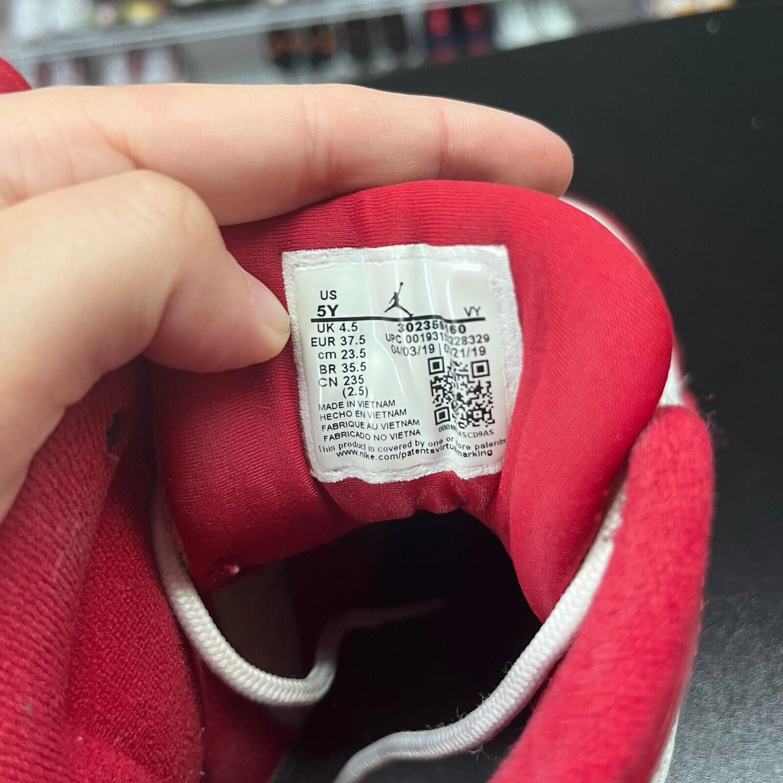 Air Jordan 9 Retro Gym Red GS White 302359-160 Kids Size 5Y Asics Shoe Model