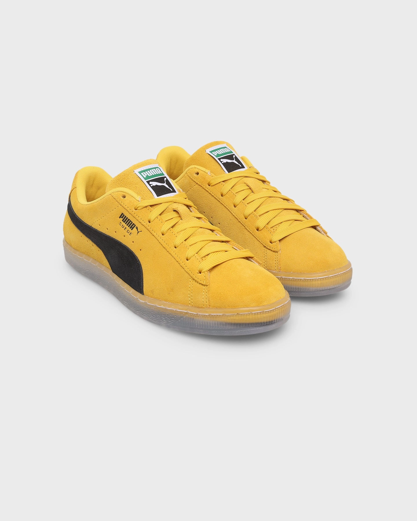 Puma Suede Translucent Shoes Spectra Yellow-Translucent Asics Best Selling Shoes