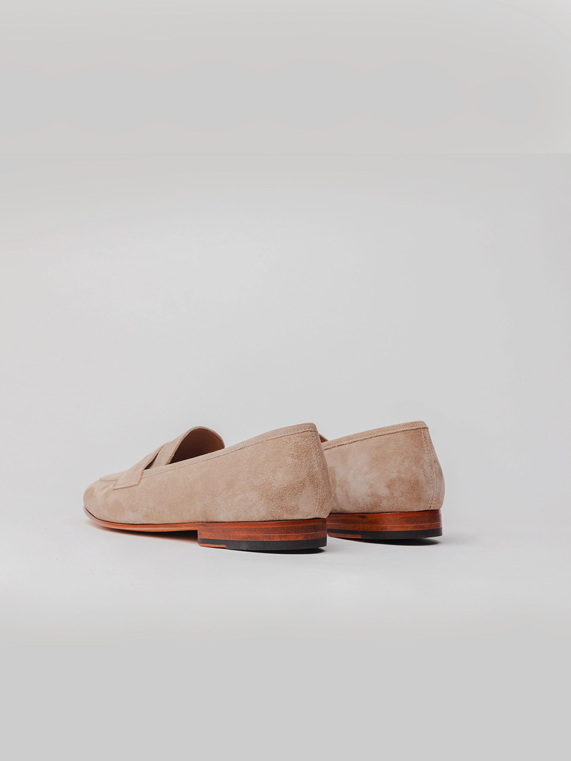 Varsimoc Leather Loafers San Penny Loafer - Beige Suede