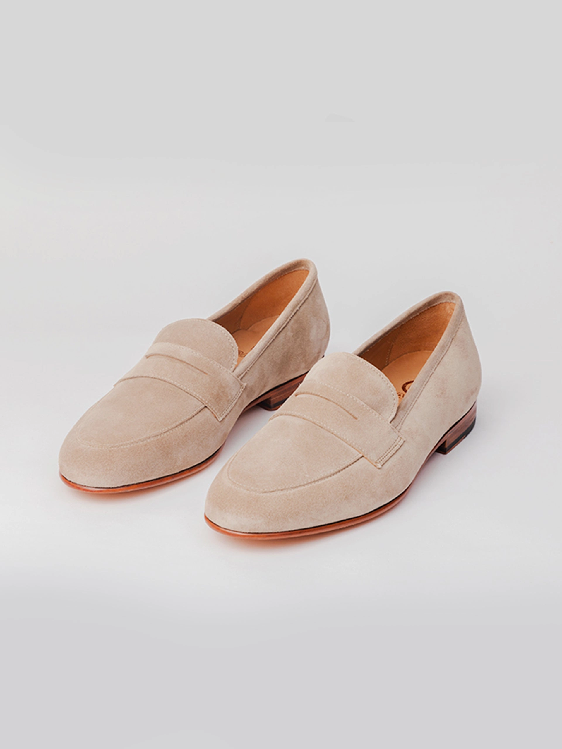 San Penny Loafer - Beige Suede Loafers Sneakers