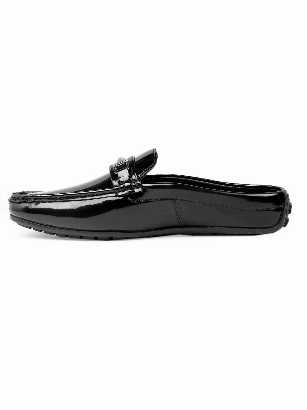 Christyn Penny Loafers Bacca Bucci JAMBOREE Fashion Mules/Clogs/Backless Loafers for Party/Travel/Office-Shiny Black