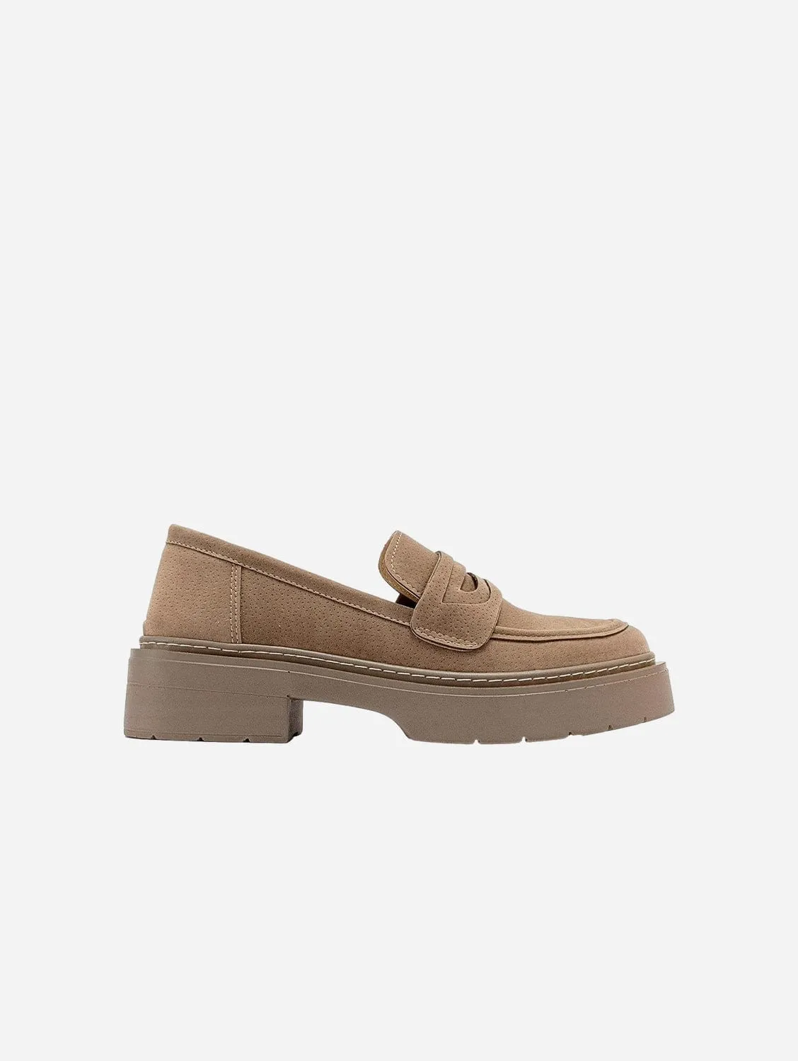 J Crew Loafers Josie Vegan Suede Platform Loafers | Beige