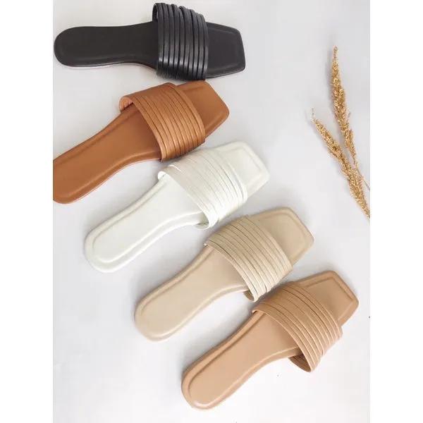 Cow Boot Slippers Women Fashion Luxurious Clear Strappy Korean Style Flat Slippers, Sandal Perfect for Summer Wear - Comfortable and Stylish for Any Occasion Black, White, Brown, Beige