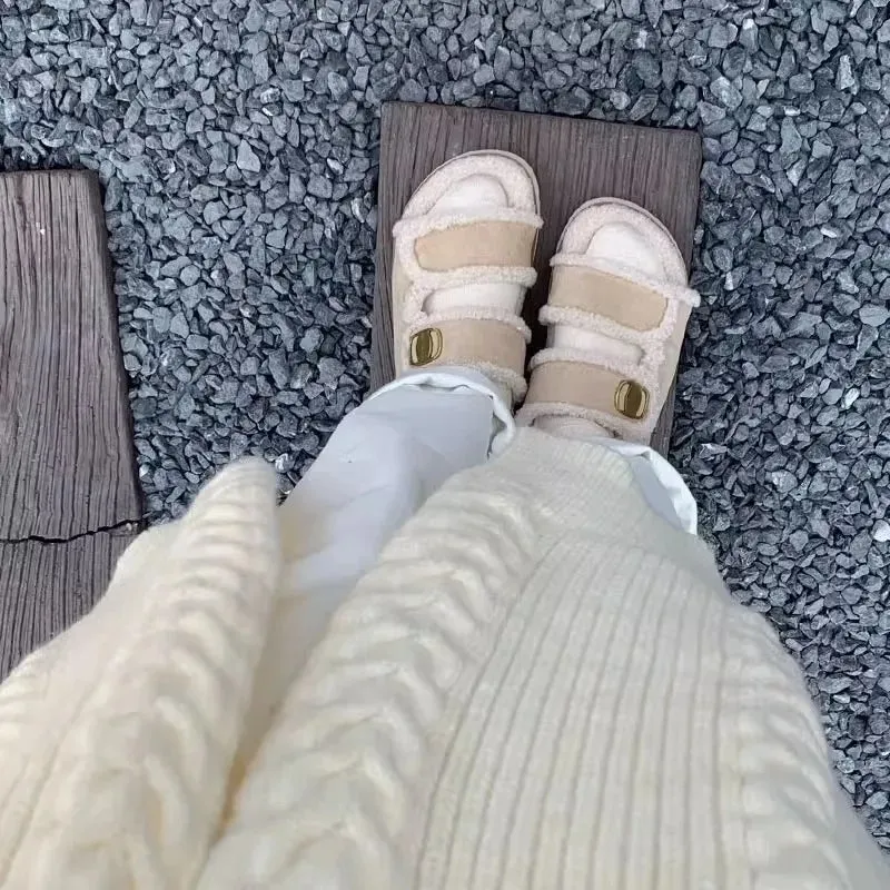 Flat Bottom Slippers Winter 2024 - Arabella Waterproof Slides Shoes