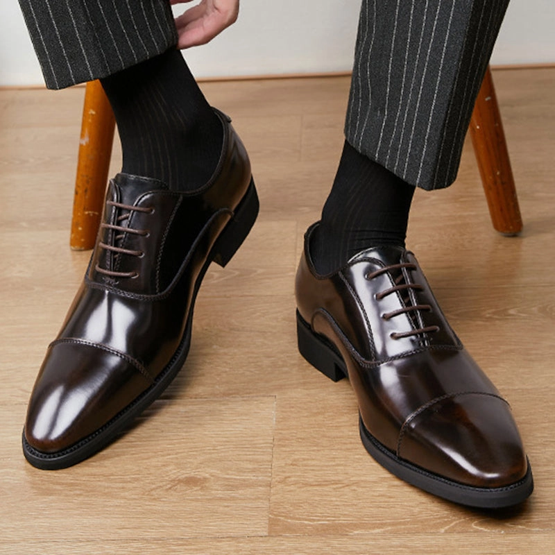 Men's patent leather formal oxfords shoes wedding & business shoes Minimalist Loafers