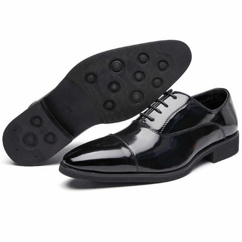 Men's patent leather formal oxfords shoes wedding & business shoes Loafers High Platform
