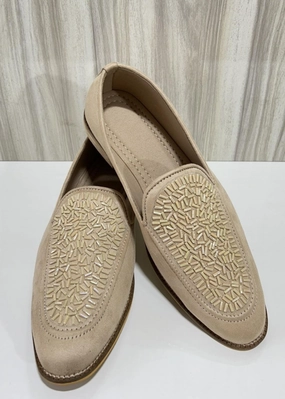 Loafers Pearl LIGHT GOLDEN SUEDE SHOES FOR MEN