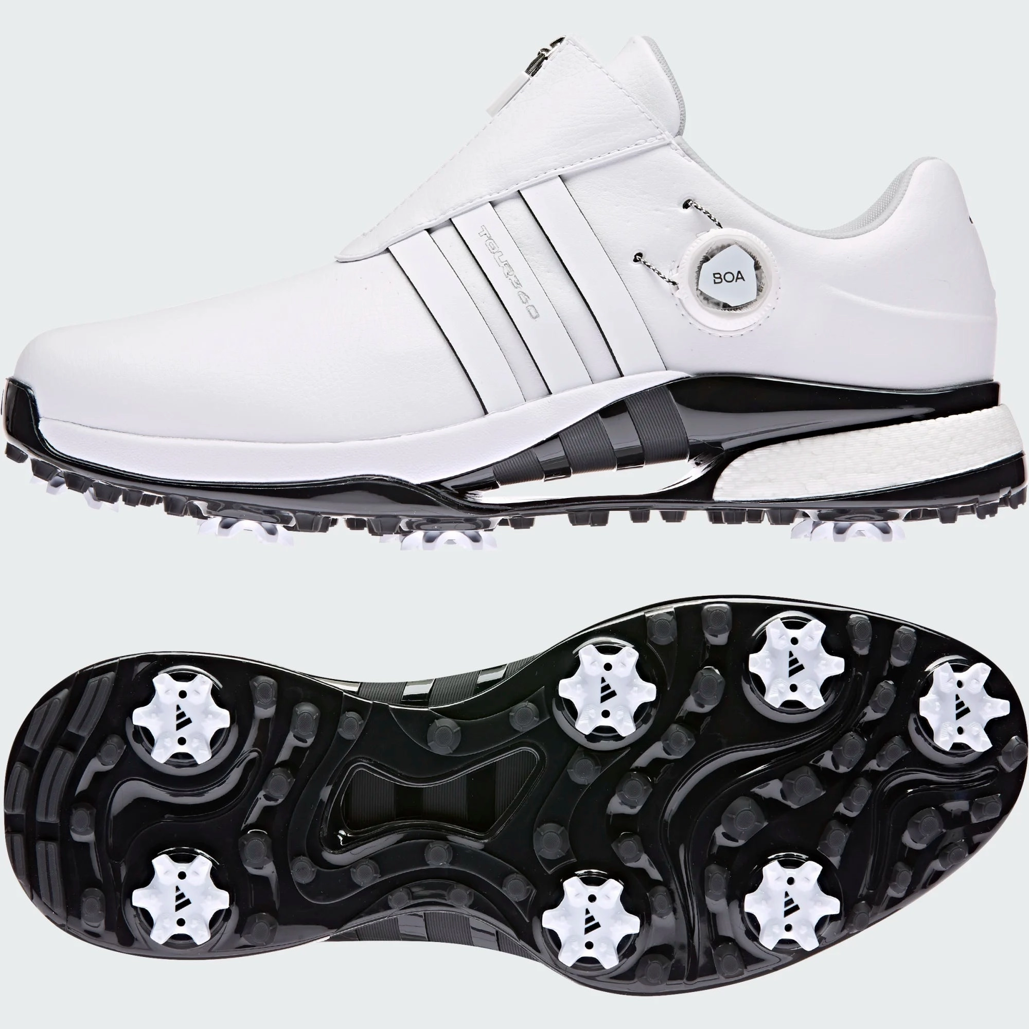 adidas Gents Tour360 BOA 24 Wide Fit Shoes Ftwr White - Core Black Adidas Tech Response 2.0 Golf Shoes