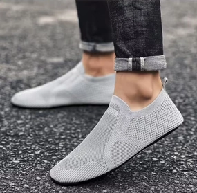 NEW Mens Breathable Casual Sneakers, Lightweight Slip-on Walking Shoes for Men, Flexible Non-slip Couple Loafers, Soft Summer Footwear, Grey, Sz 10 Kelsi Dagger Brooklyn Lens Loafers