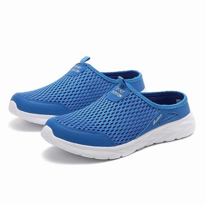 Orthotic Slippers Breathable Mesh Mens Summer Half Slippers | Lightweight Walking Shoes