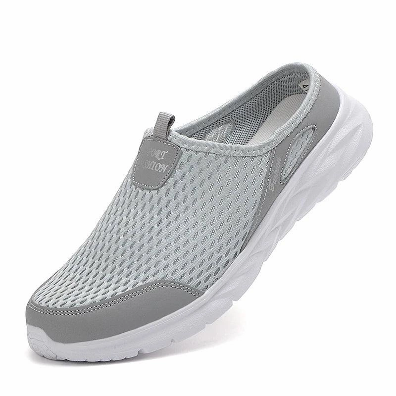Breathable Mesh Mens Summer Half Slippers | Lightweight Walking Shoes High End Slides