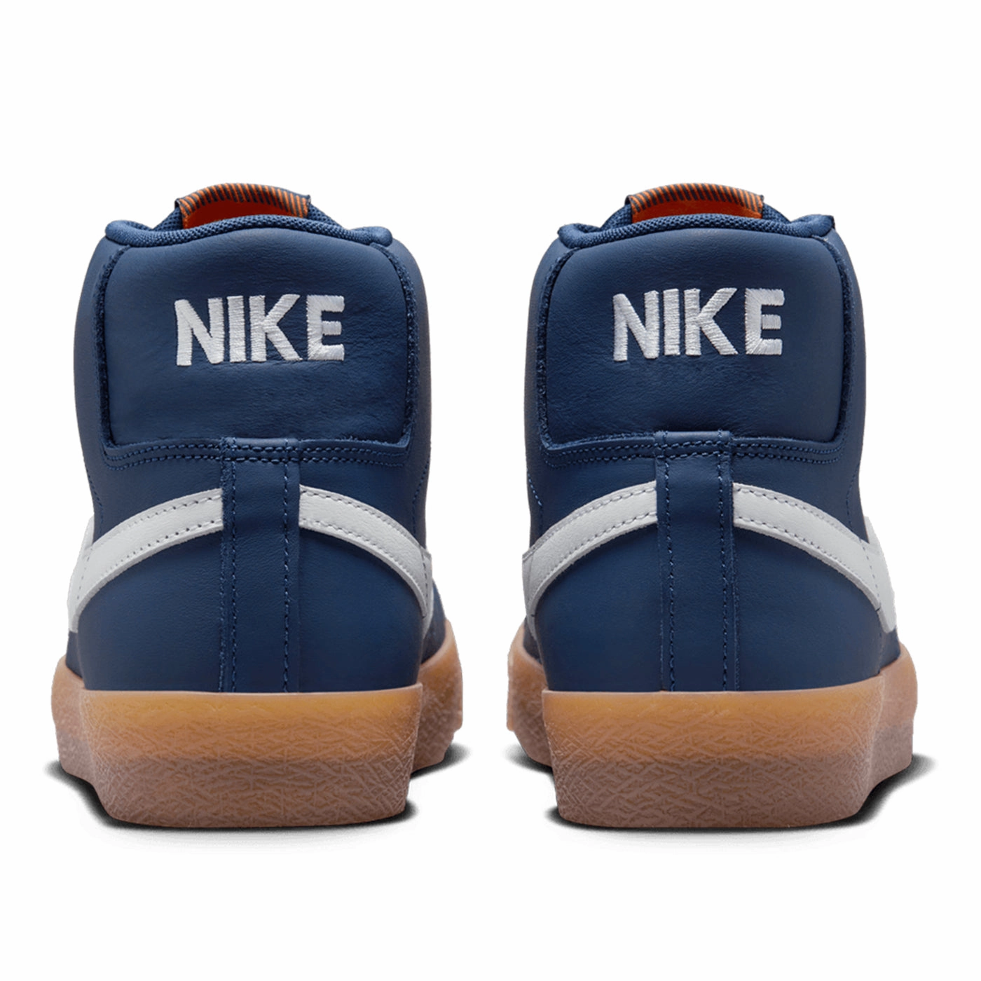 Nike SB Orange Label Zoom Blazer Mid ISO Shoes - Navy / White - Navy - Gum Light Brown Asics Lawn Tennis Shoes