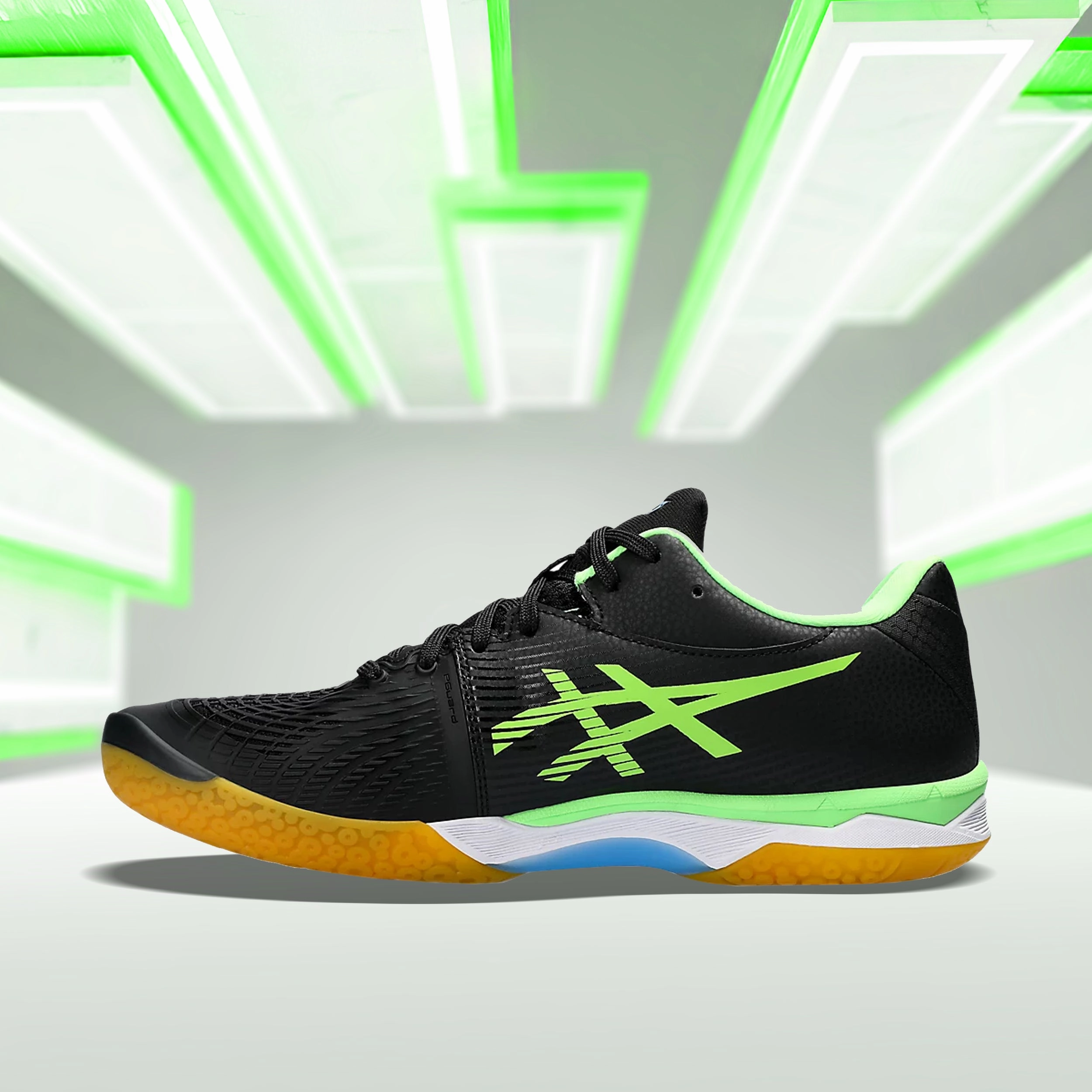 Asics Matflex Wrestling Shoes Asics Court Control FF3 (Black/ Lime Burst) Badminton Shoes