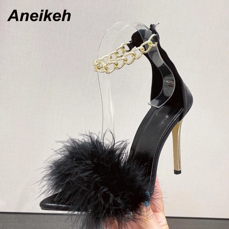 Sandals For Travel Aneikeh Sweet Stiletto Heels Sandals