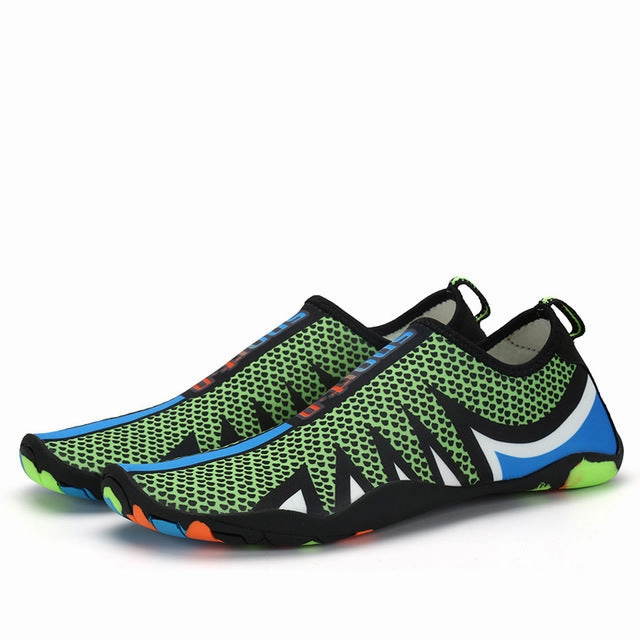 Seude Sandals Aqua Shoes Summer Shoes Men Breathable Mesh Water Shoes Woman Beach Sandals Swimming Socks Diving Slippers Tenis Masculino