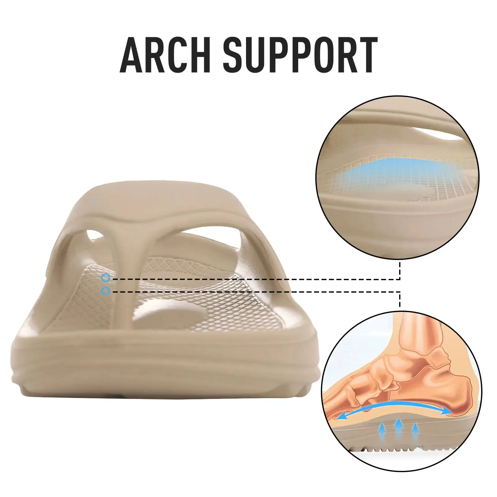 Arch Support Flip Flops Dearfoam Shearling Slippers