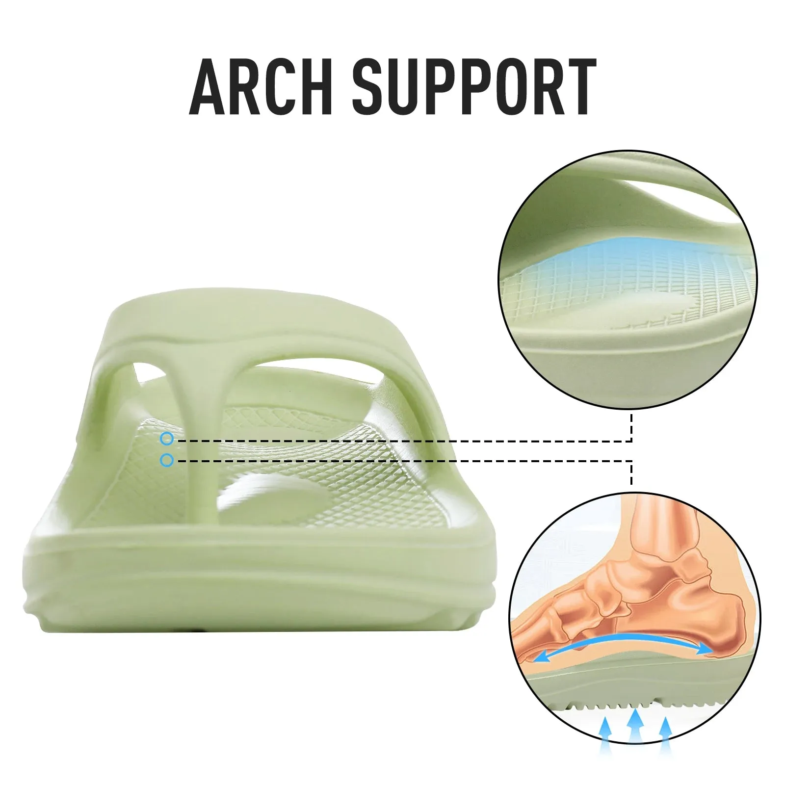 Arch Support Flip Flops Public Pool Slides