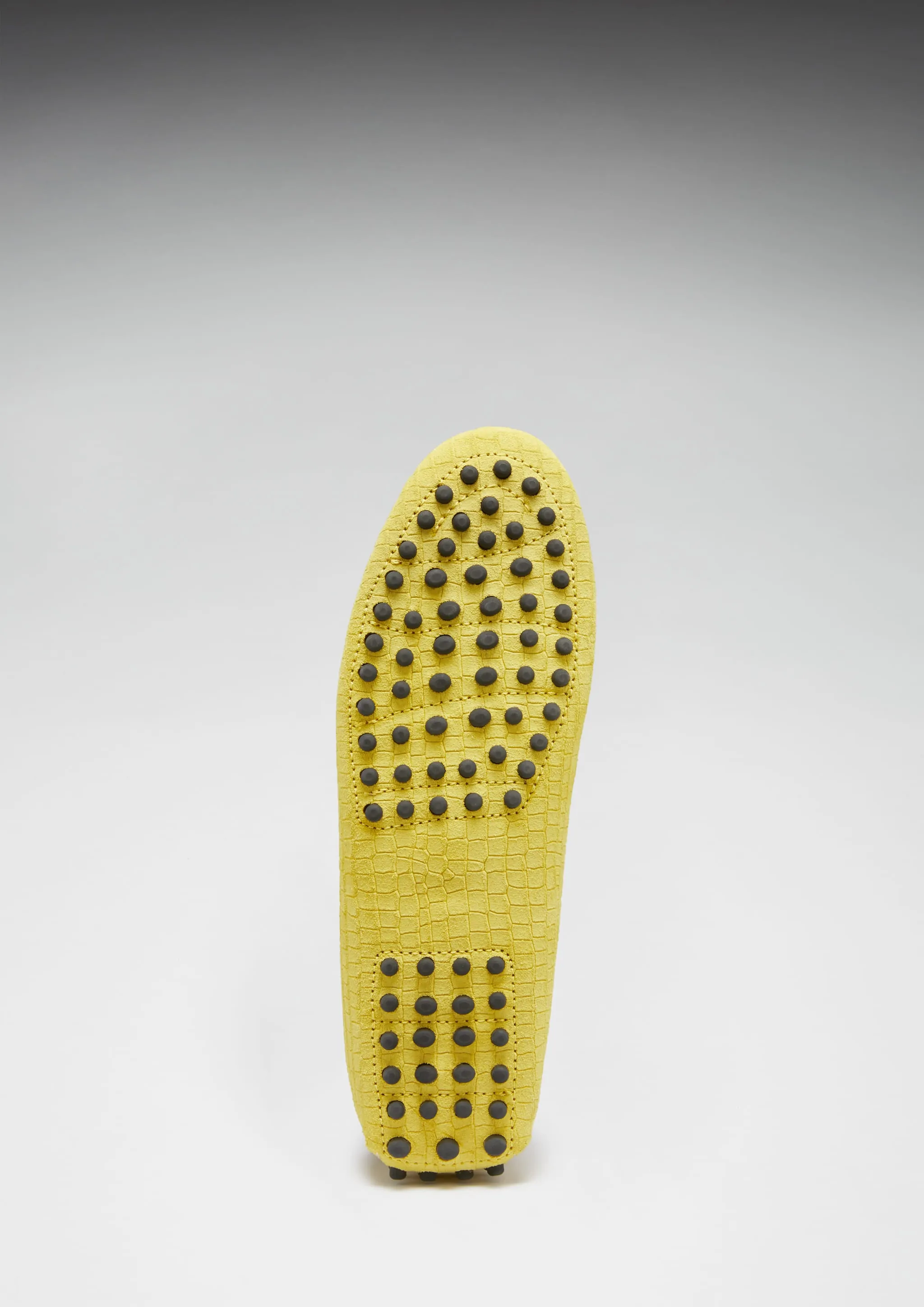 Women's Penny Driving Loafers, yellow embossed suede Loafers In Leather