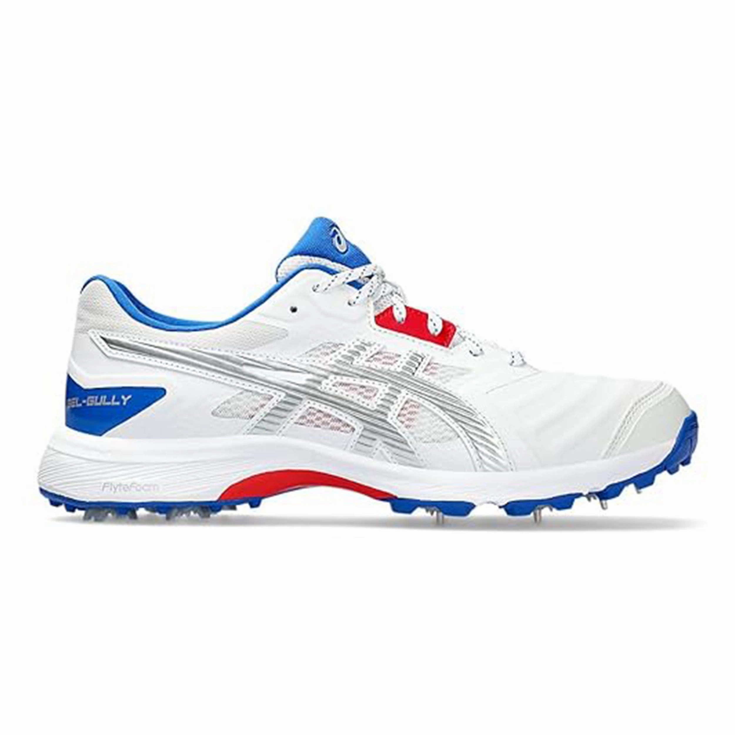 Asics Gel Gully 7 Cricket Shoes (White / Pure Silver) Asics All Black Tennis Shoes