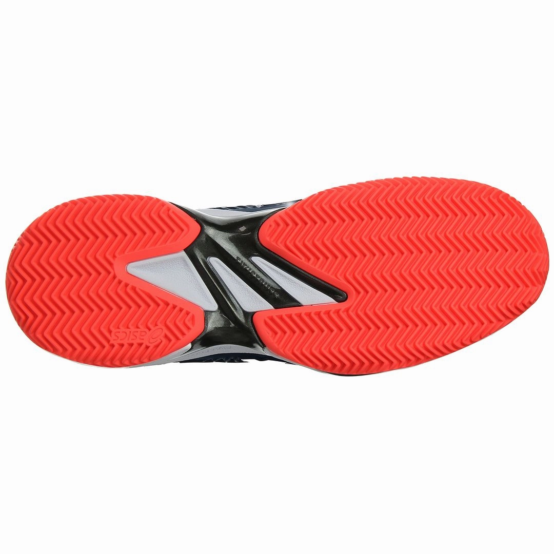 Asics Swim Bike Run Shoes Asics Court FF 2 Clay Tennis Mens Blue Trainers