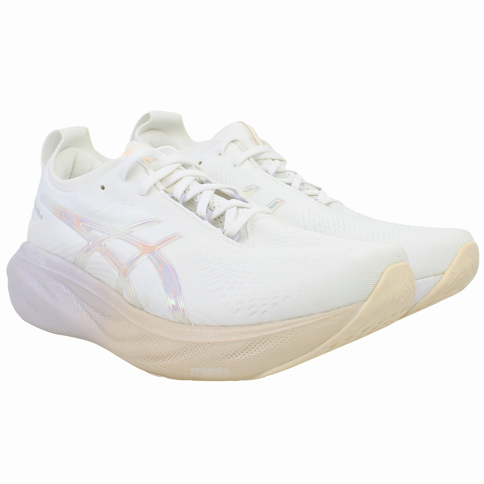 Asics Gel-Nimubs 25 Anniversary Womens White Running Shoes Asics Comparison Chart