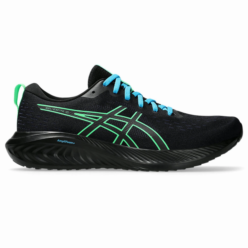 ASICS Men's Gel Excite 10 Running Shoe (Black/New Leaf) Asics Shoes For Speed Work