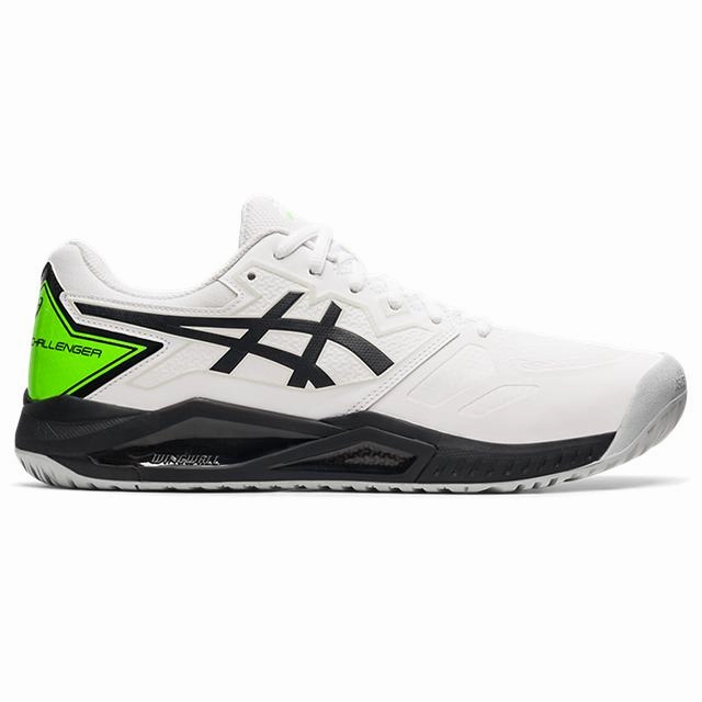 Asics Gel Challenger 13 Tennis Shoes - White/Green Gecko Shoes And Sox Asics