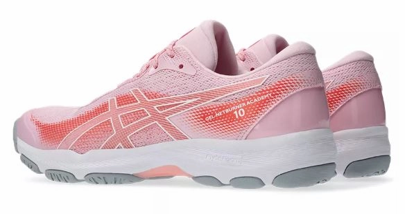Asics Resolution X Tennis Shoe Reviews Asics Gel-Netburner Academy 10 Womens Cotton Candy/Papaya