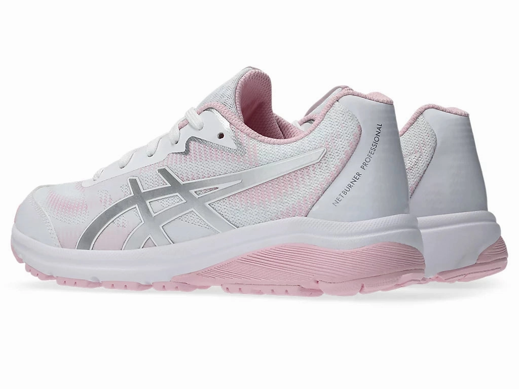 Asics Gel-Netburner Professional 4 GS Kids White Cotton Candy Asics High Stability Running Shoe