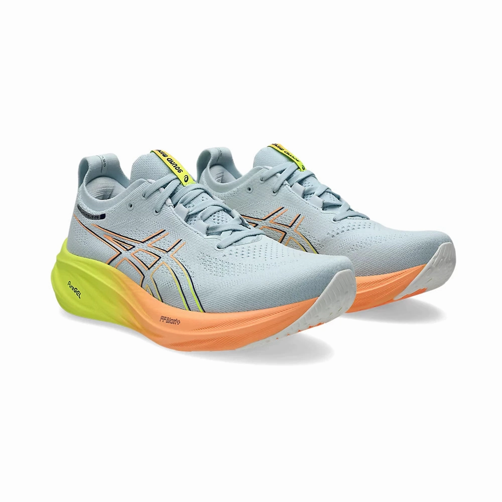 ASICS GEL NIMBUS 26 - PARIS (COOL GREY/ SAFETY YELLOW) RUNNING SHOES Asics Special Edition Running Shoes