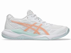 Asics Gel-Tactic 12 Women White/Bright Sunstone Custom Asics Wrestling Shoes