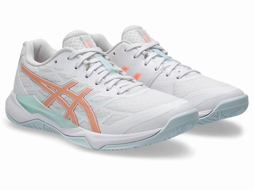 Asics Wrestling Shoes 8.5 Asics Gel-Tactic 12 Women White/Bright Sunstone
