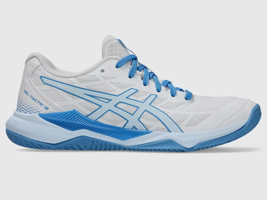 Asics Gel-Tactic 12 Womens White/Light Blue Asics Shoes For Hyrox