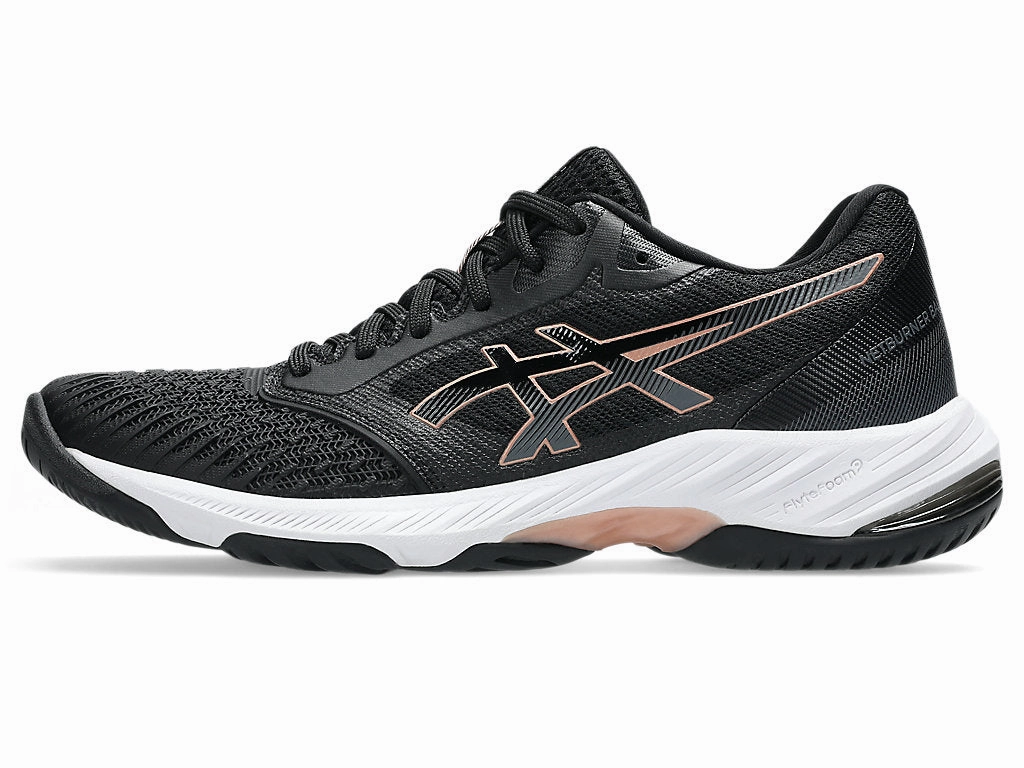 Asics Netburner Ballistic FF 3 Womens Black/Rose Gold Asics Taka Shoes