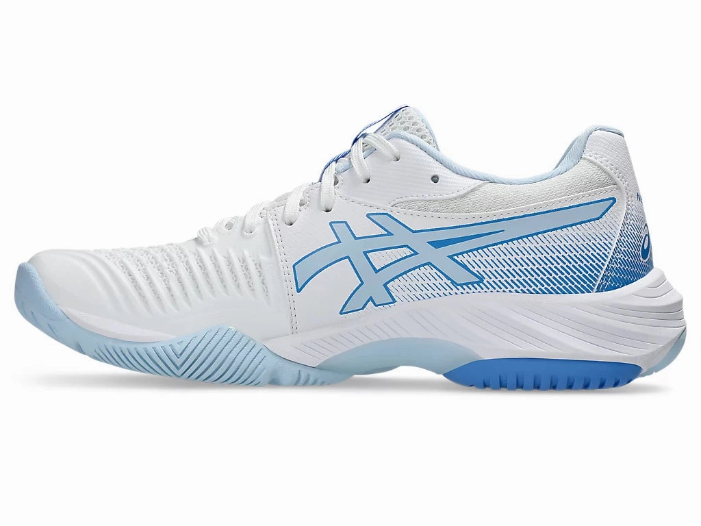 Asics Netburner Ballistic FF 3 Womens White/Blue Coast Asics Shoe Width Cm