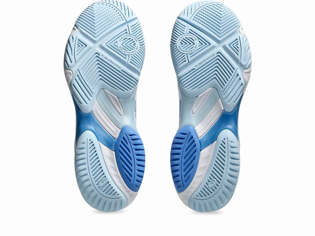 Asics Cdg Shoes Asics Netburner Ballistic FF 3 Womens White/Blue Coast