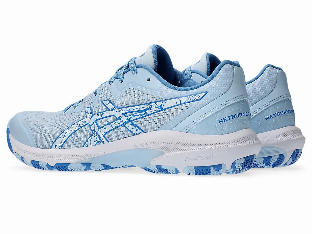 Asics Netburner Sheild FF Womens Light Blue/White Ichigo Shoes Asics